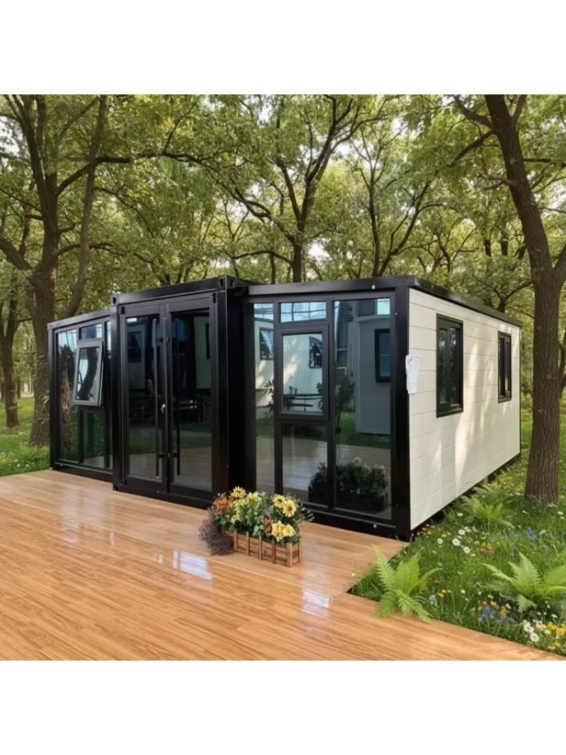 Integrated Balcony Foldable Mobile House External Extended Balcony Leisure Space Modern Design Prefab Container Home Relaxation