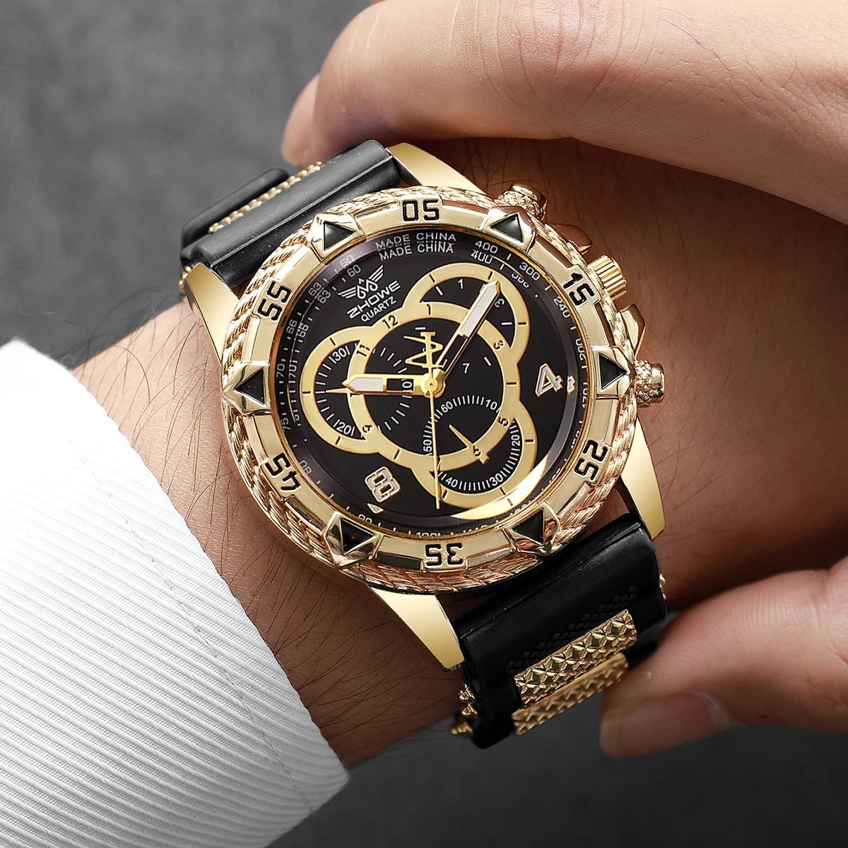 Fashion Silicone Strap Men Sports Watches Male Business Quartz Wristwatches Clock Gift Relogio Masculino (Without Box)