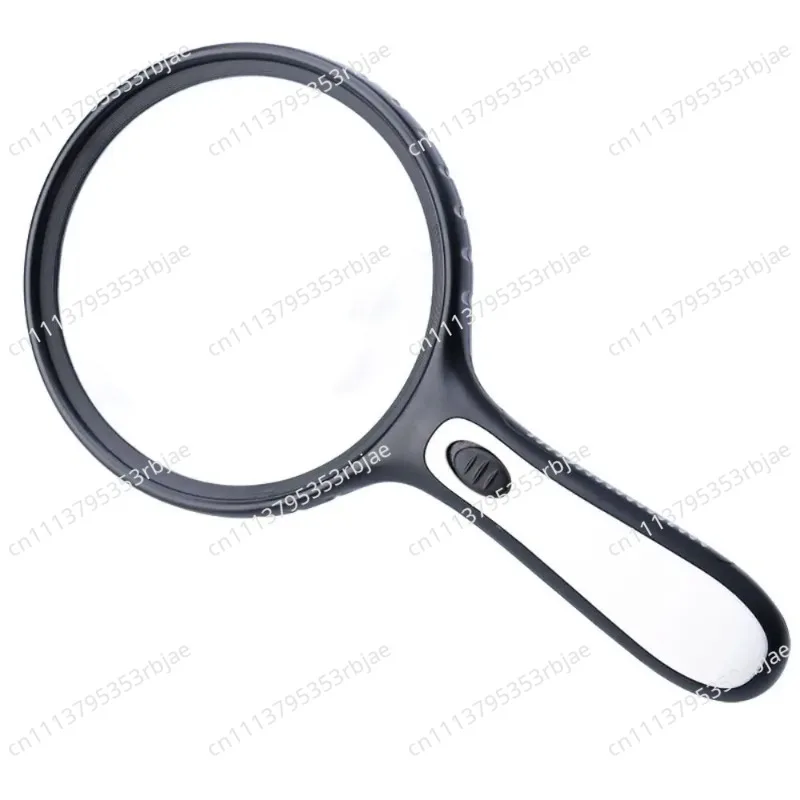 Large Lens Handheld Magnifier 15X 4LED Illumination Magnifying Glass 5X High Brightness Lights White Magnifying Read
