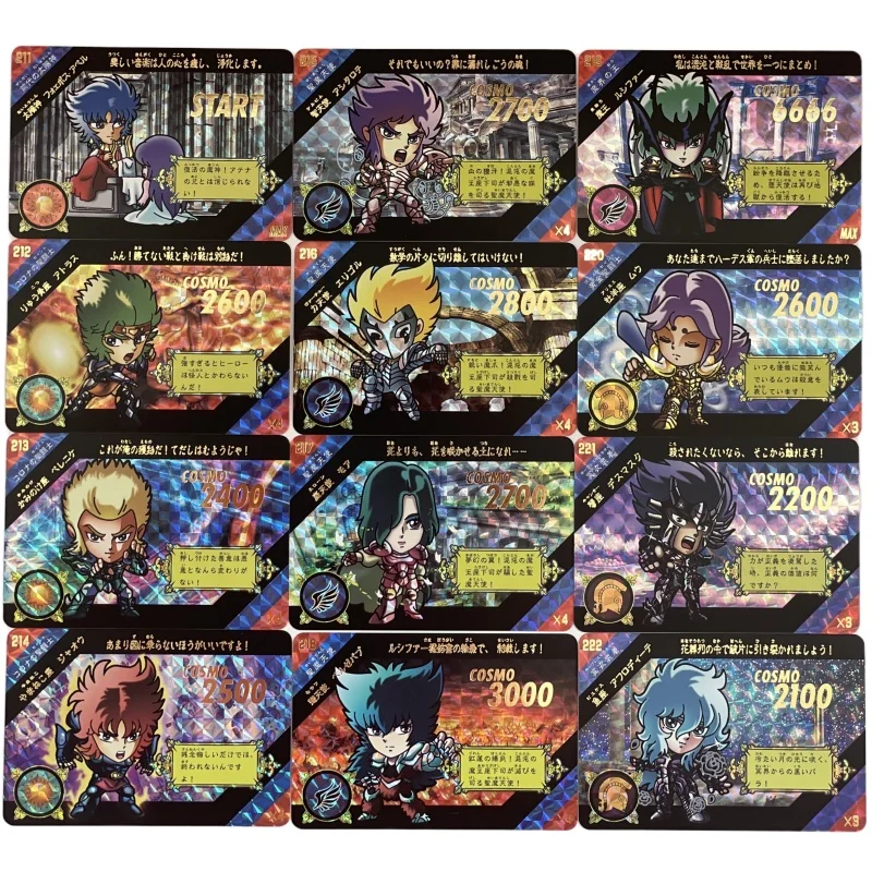 Saint Seiya Flash Card Paradise Follow-Up Series Op03 42 Sheets Grid Flicker Process Action Toy Figures Anime Game Collection