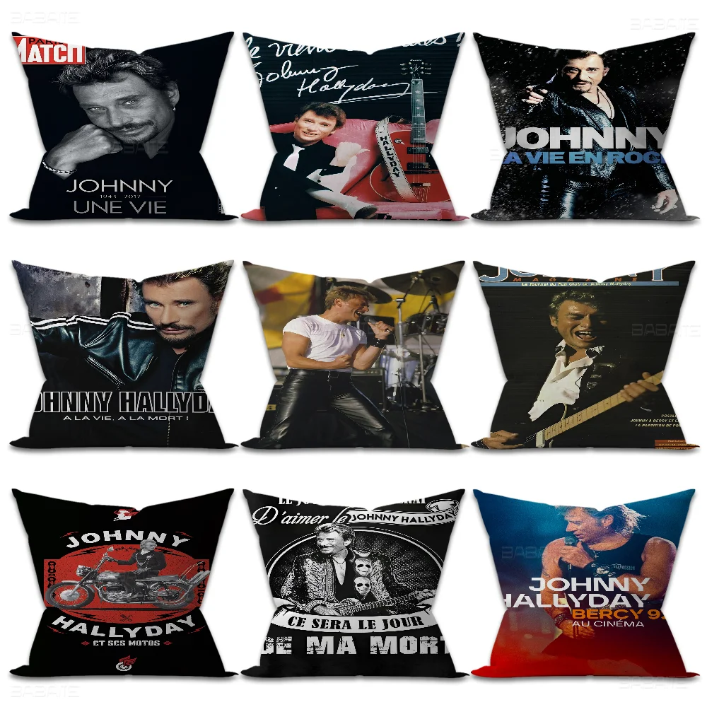 

J-Johnny H-Hallyday Cushion Cover Pillow Cover Decor Pillowcase Printed Cushion Case For Couch