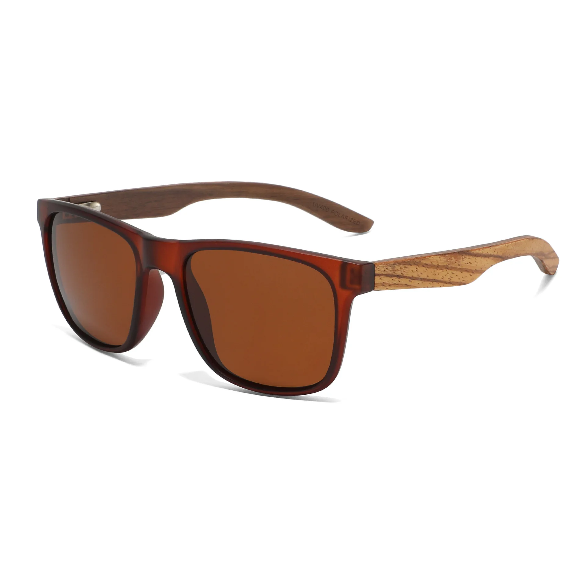 ShinyCoCo Luxusmarke Farbverlauf Holzsonnenbrille Holzbein Polarisierte Sonnenbrille Sonnenschutz Bambus und Holzbrille