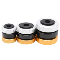 4pcs Aluminum Amplifier Feet Shock Absorber HIFI Amplifier Rubber Feet Turntable Feet Audio Speaker Isolation Feet Pad 40mmx10mm