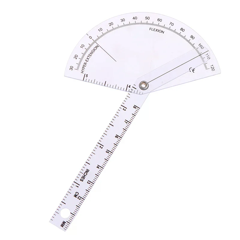 New Cheap Wholesale PVC Medical Finger Goniometer Plastic Protractor 180 Degree Angle Ruler Finger Ruler 13.5*5cm