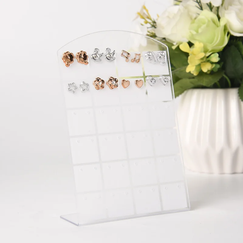 Transparent Plastic Display Panel Bracket Earrings Display Rack Showcase Holder Simple Fashion Storage Tool Jewelry Stand Card