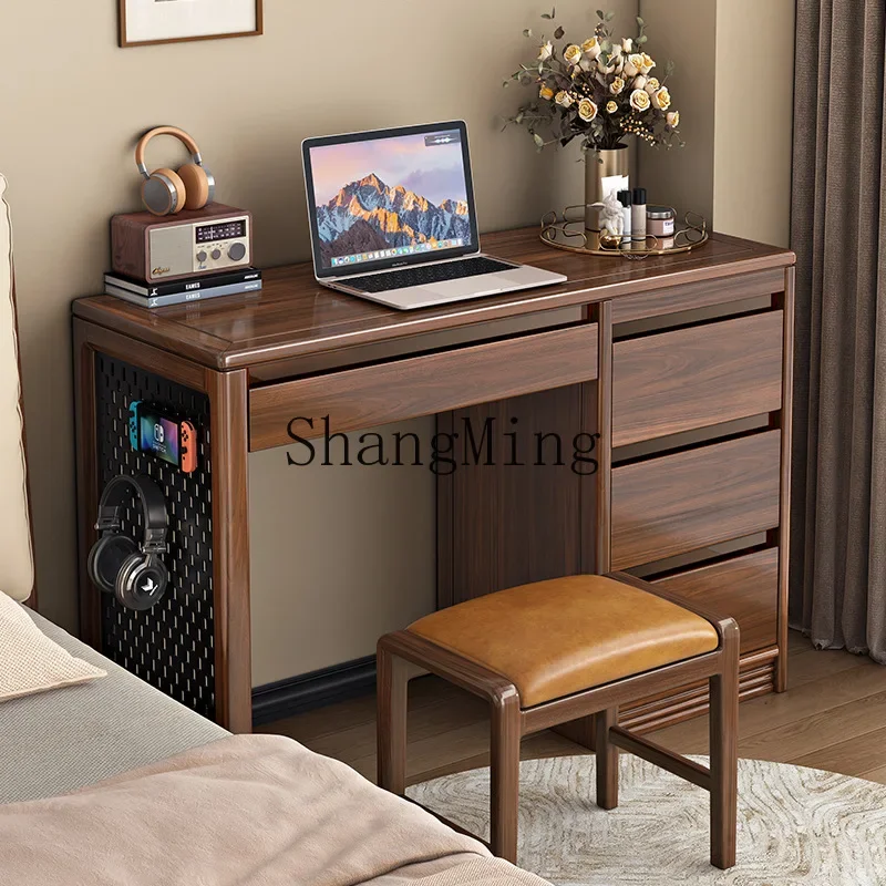 

SM household small apartment family bedroom storage vanity table solid wood vanity table integrated multi-function