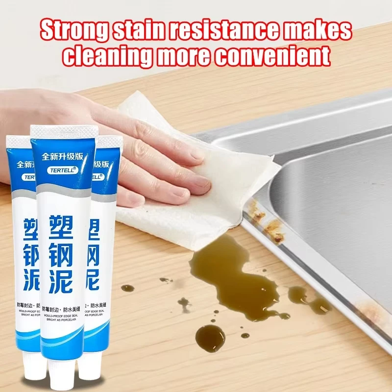 Plastic Steel Putty White Mold-Resistant Edge Sealing Grout Ceramic Sealant Kitchen Bathroom Toilet Sink Waterproof Sealant