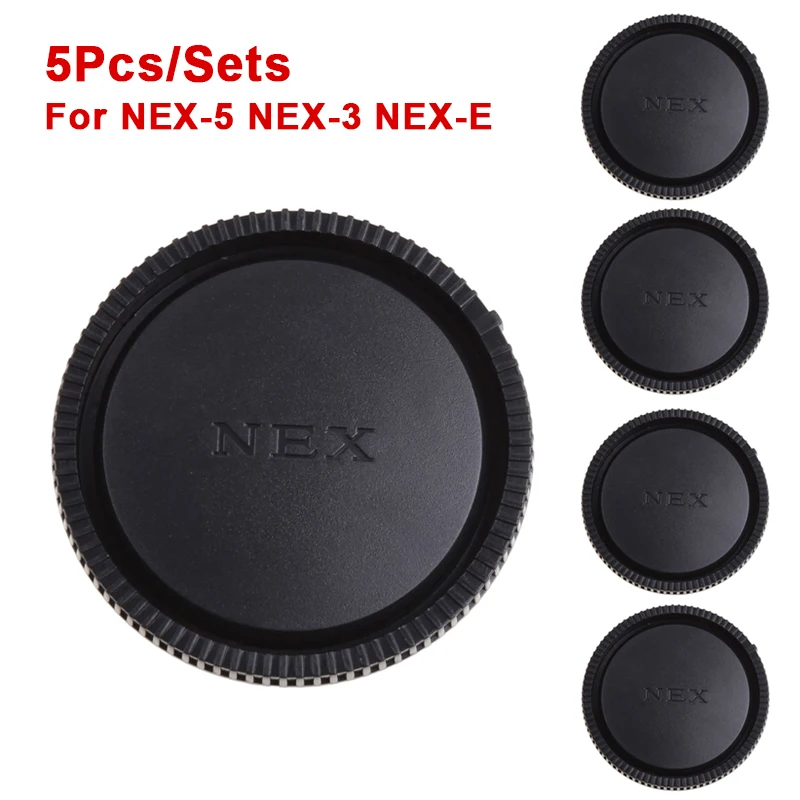 5Pcs /1Pc Rear Lens Cap Cover For Sony E Mount NEX NEX-5 NEX-3 Camera Lens