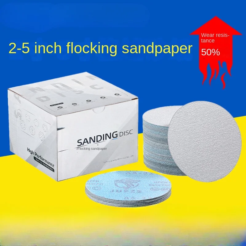 Flocking sandpaper 2 inch 3 inch 4 inch 5 inch sandpaper wholesale metal grinding and polishing sandpaper disc sandpaper sheet