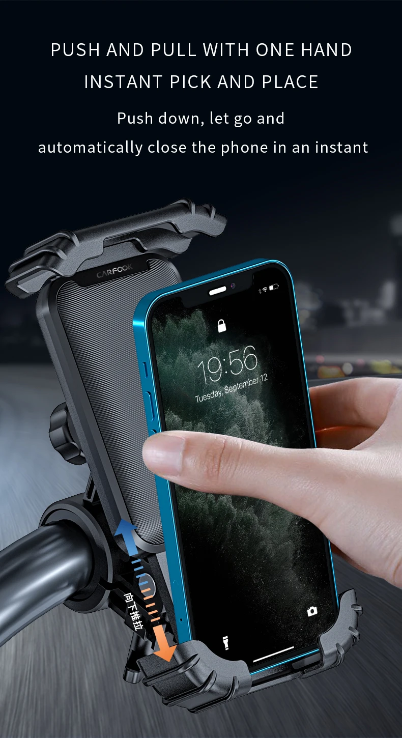 Privatmodell-Fahrradständer, Upgrade, verdickt, vier Ecken, langlebig, Fahrer, stoßfest, Navigationsständer, Motorradständer – Detail 3