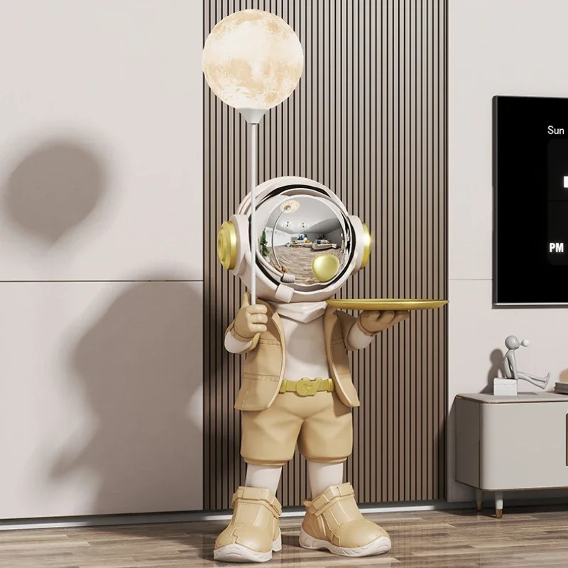 Astronaut Figurines Groot Floor Lamp Sculptures Living Room Sofa Beside Decoration Ornaments Interior Funny Aesthetic Ornaments