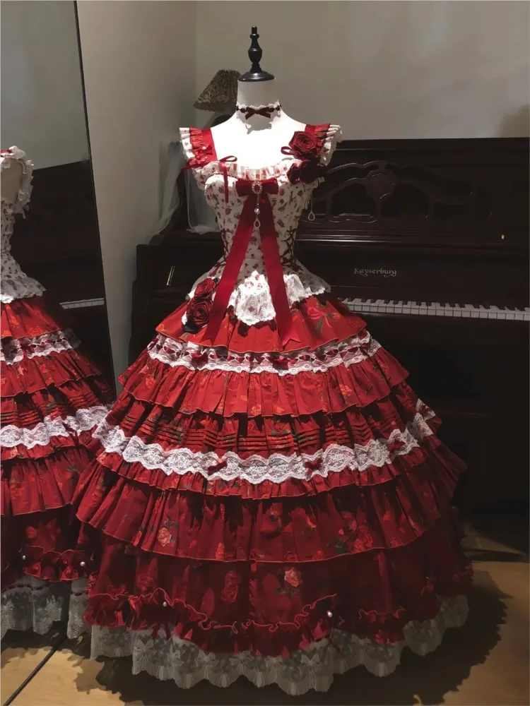 A new rose light luxury and niche birthday dress for adults