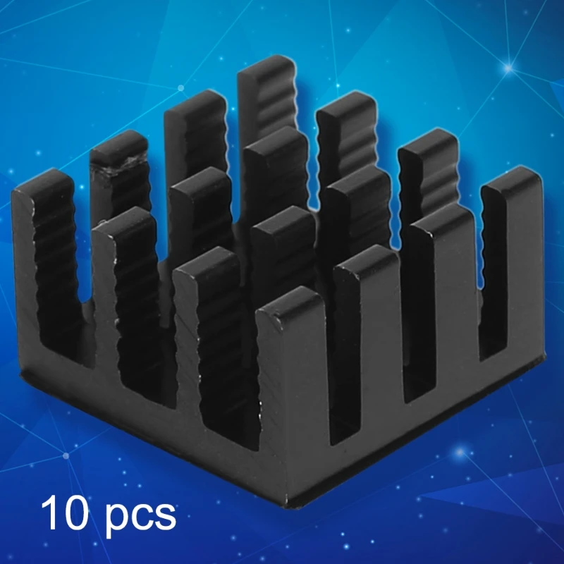 

F3KE 10PCS 14x14x8mm Aluminum Heatsink Cooling Fin Radiator Heat Sinks with for 3M Thermal Conductive Adhesive Tapes for Cool