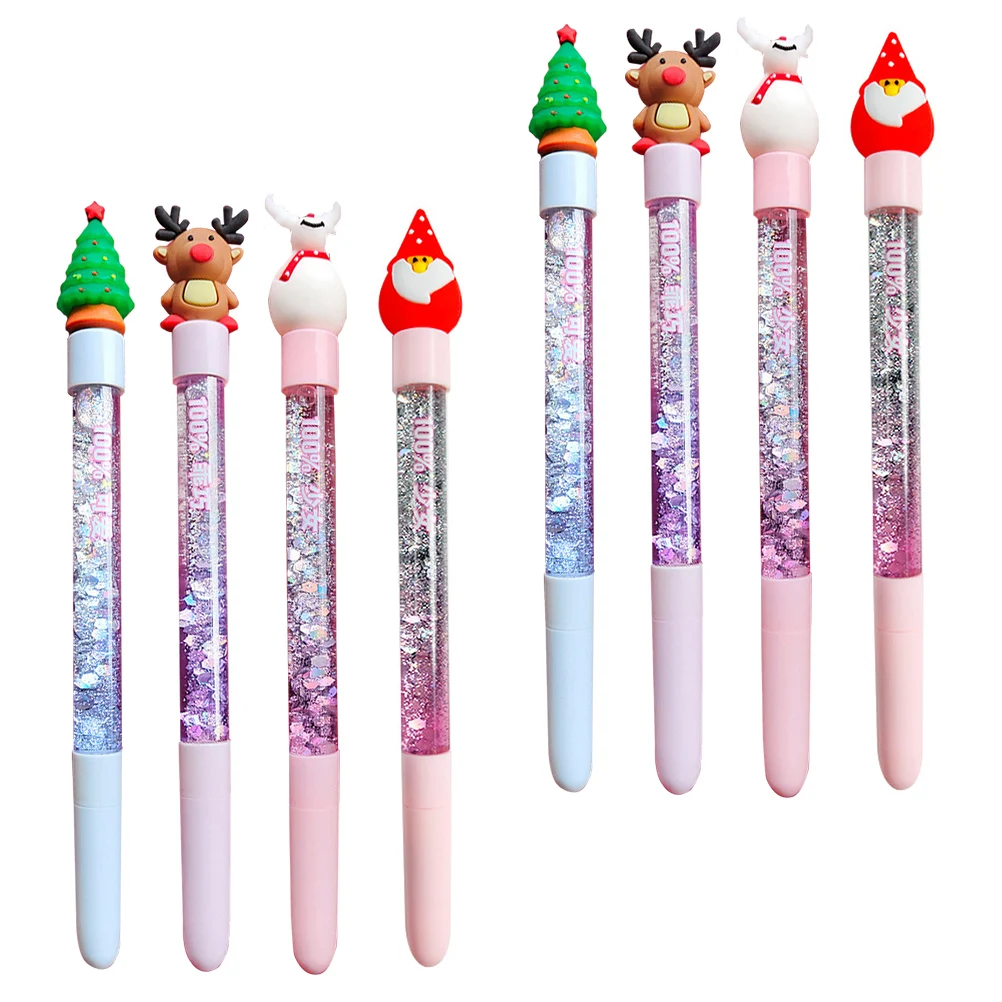 

8pcs 0.5MM Pens Christmas Theme Lovely Gel Pens for Students Office Stationary Writing Marking Learning