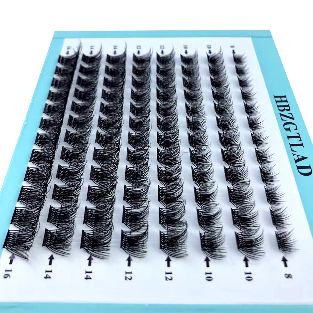 Mischen Sie 3D Fluffy Single Cluster Falsche Wimpern, vorgefertigte Volumenfächer, einzelne Wimpern, segmentierte natürliche gefälschte Wimpern für die Augenverlängerung – Detail 10