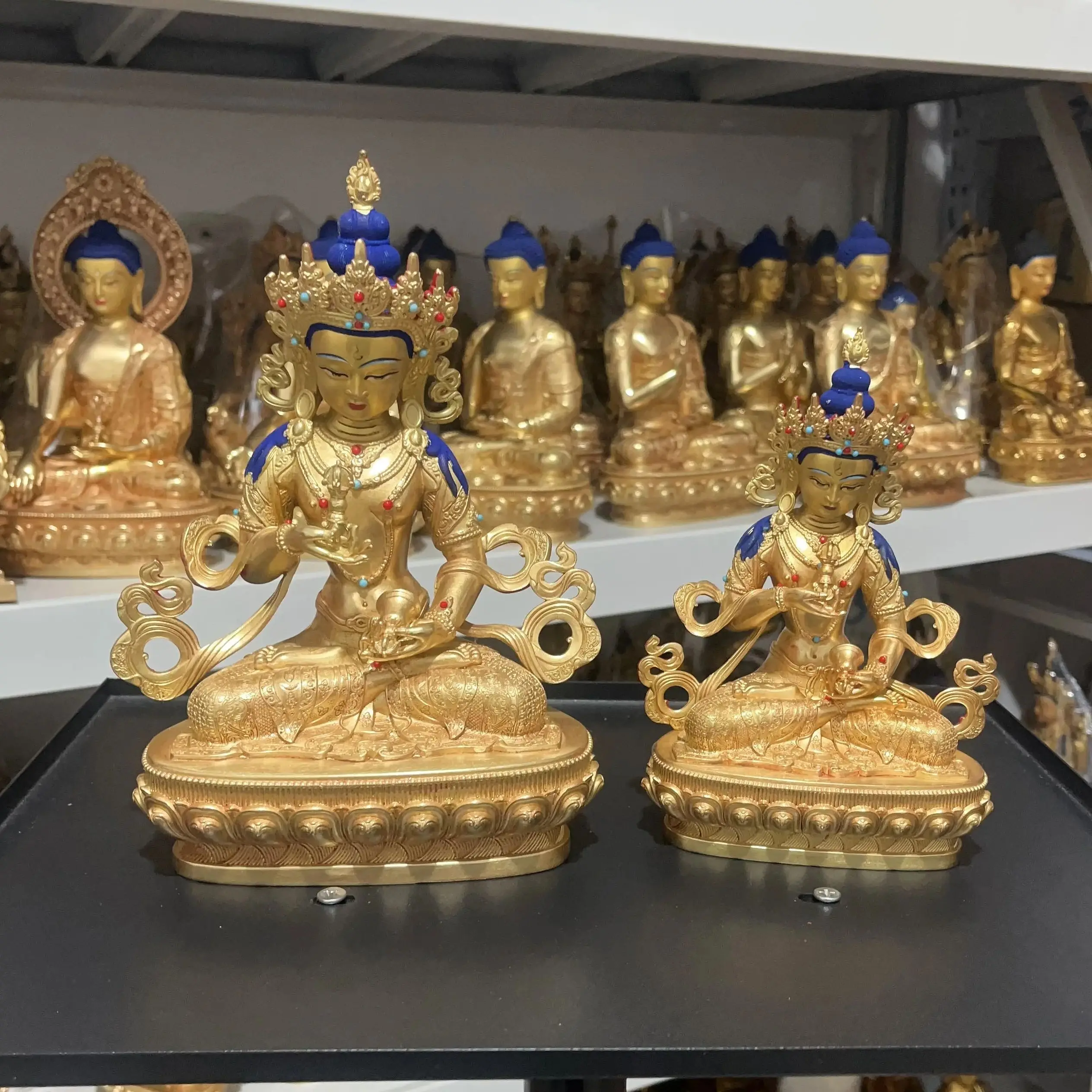 

TOP Vajrasattva Vajra Copper Buddha statue Buddhism Dorje Chang Tibet Nepal family Protector Exorcism Bless safety healthy