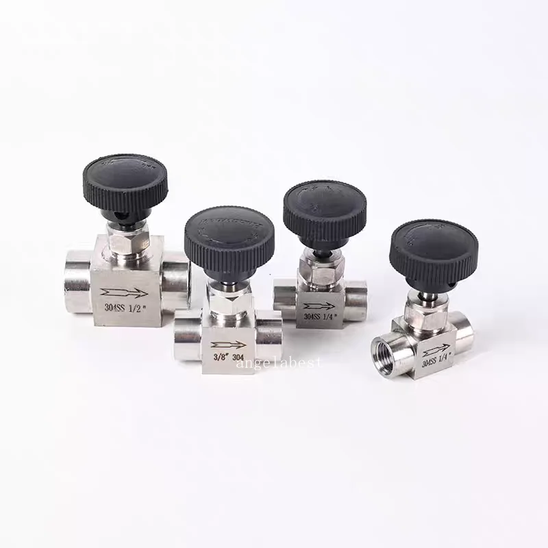 

304 Stainless Steel Needle Valve Tube OD 1/8'' 1/4'' 1/2'' Internal Thread For Water Gas Oill