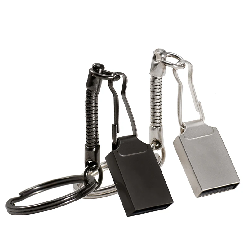 Mini Metal USB Flash Drive 128GB 64GB 32GB Black Silver Pen Drive 16GB 8GB Creative Business Gift Memory Stick Pendrive U Disk