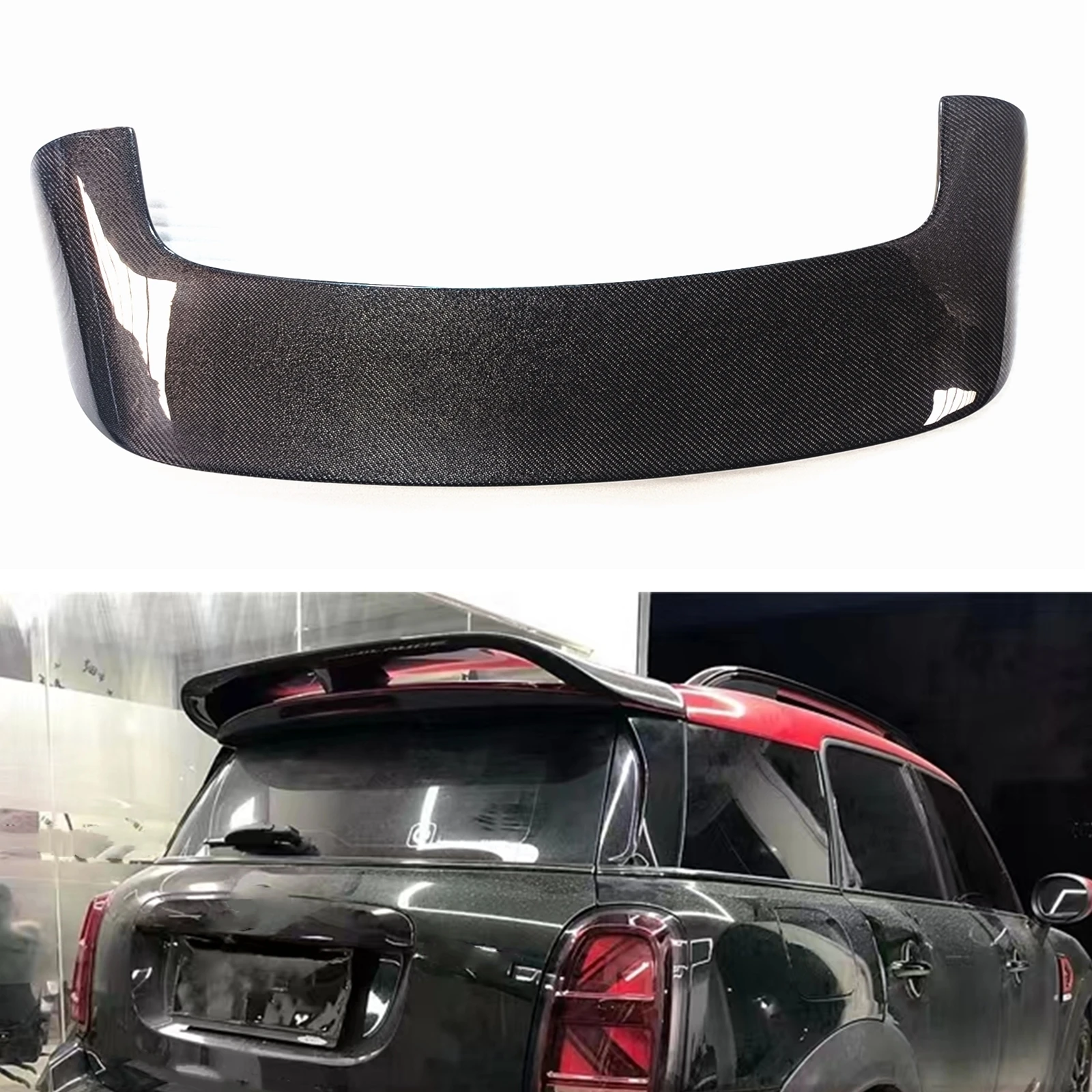 

For Mini Cooper Countryman F60 JCW Car Rear Roof Spoiler Wing Lip Tailgate Window Upper Splitter Flap Kit