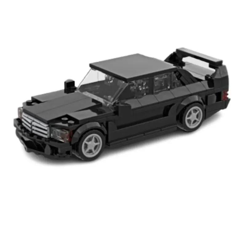 323 قطعة من مكعبات بناء الجسيمات الصغيرة MOC لعبة نموذج سيارة السباق الكلاسيكية، زخرفة السيارة، هدية ذاتية الصنع