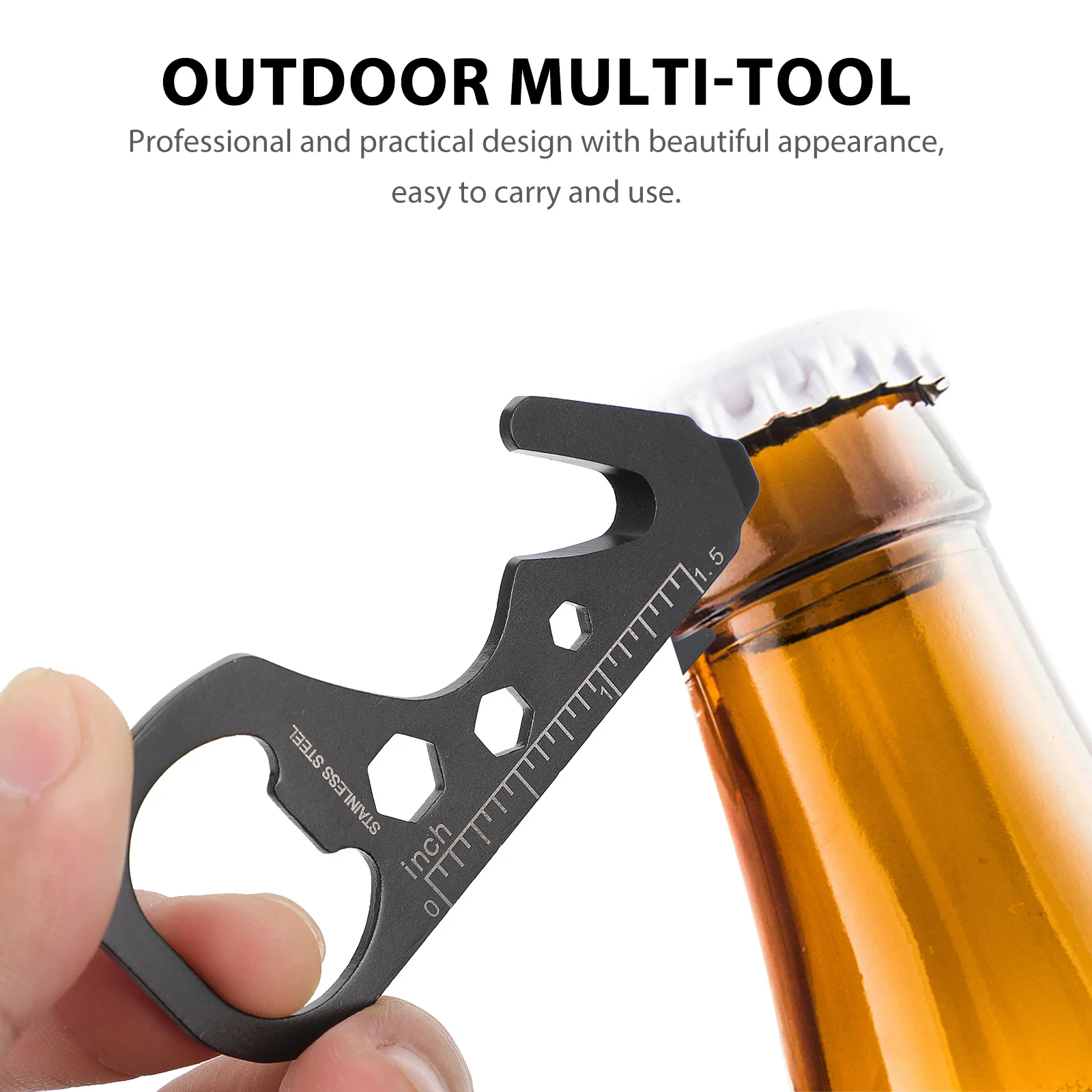 

1pc Bottle Opener Multitool Premium Portable Tool For Outdoor Hiking Repair Household Use Mini Multipurpose Pocket Tool Scale