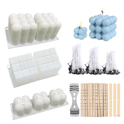 Multi Style Bubble Cube Silicone Candle Mold Aromatherapy Candle Gypsum Soap Resin Mould Hand-made Chocolate Dessert Cake Making