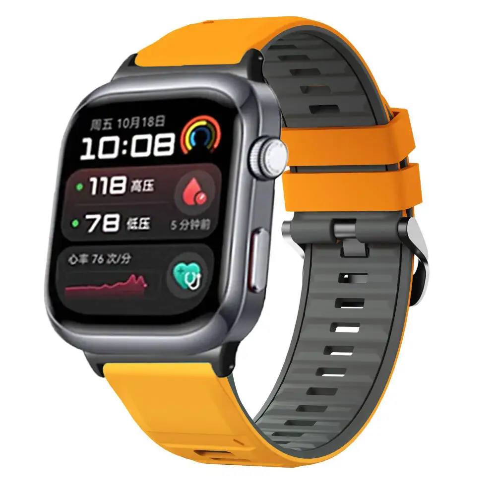 حزام سيليكون رياضي بلونين لساعة Huawei Watch D2 سوار ساعة قابل للتعديل لساعة Huawei Watch D2 الذكية حزام كوريا