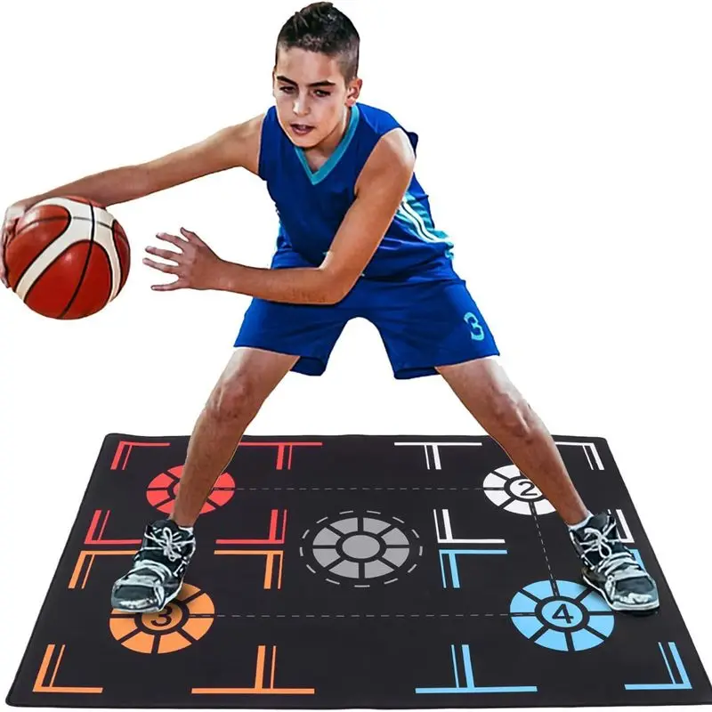 AED2-Basketball Training Mat Non-Slip Foldable Dribble Training Mat Basketball Indoor Ourdoor Equipment