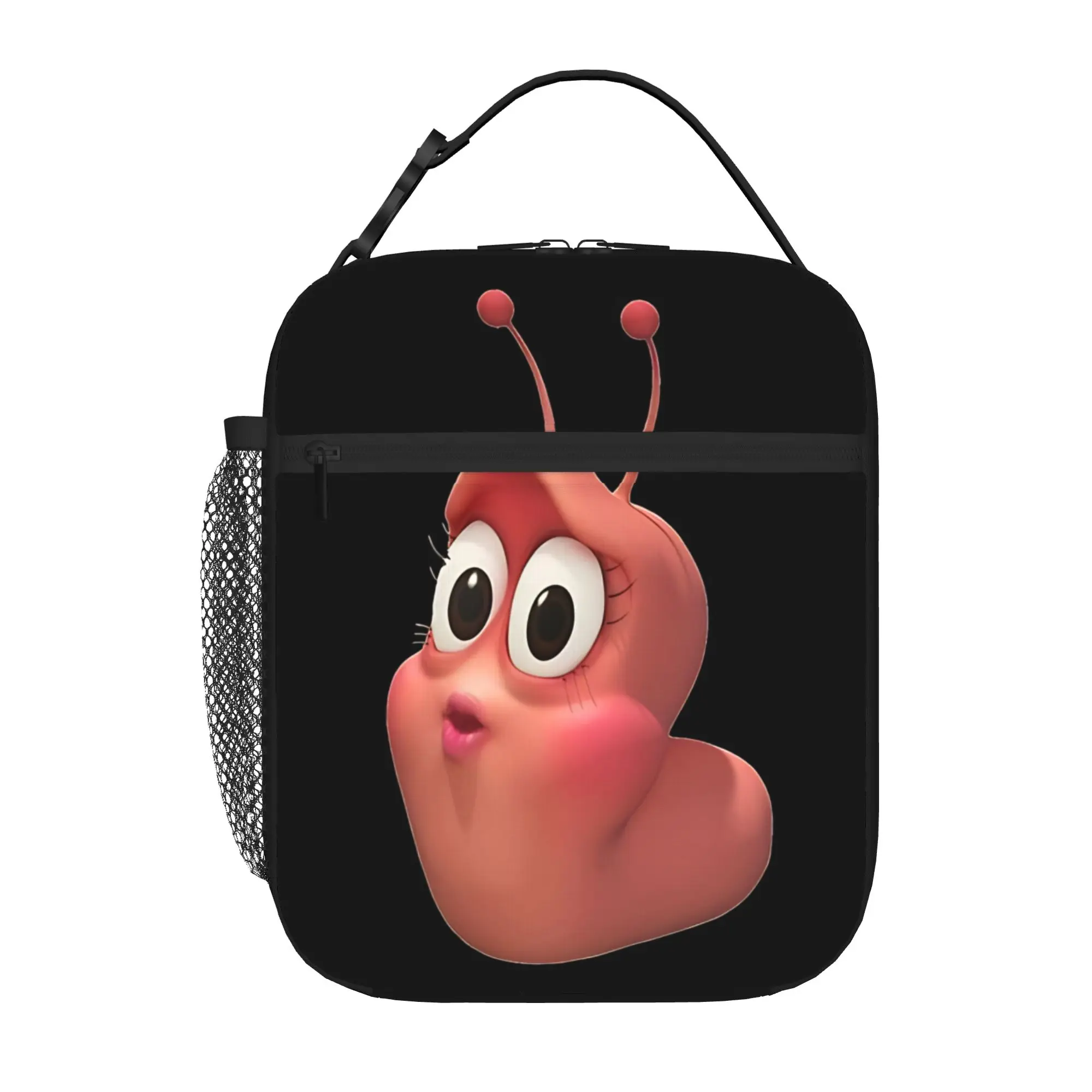1 Piece Zipper Closure cute striped worm character  Storage Bag Pocket Larva School Lunch Food Box Reusable For Lunch Food Bag