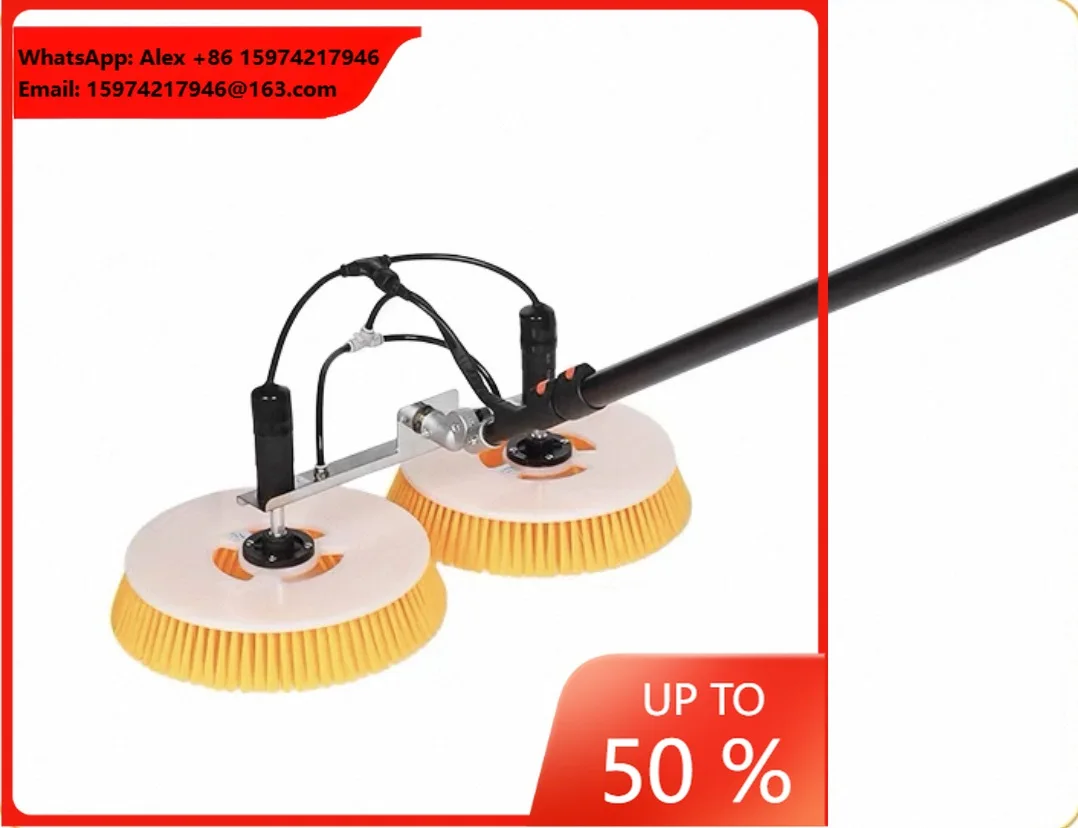 Telescopic Solar Photovoltaic Cleaning Brush Carbon Fiber Water Fed Pole For Greenhouse Roof Cleaning