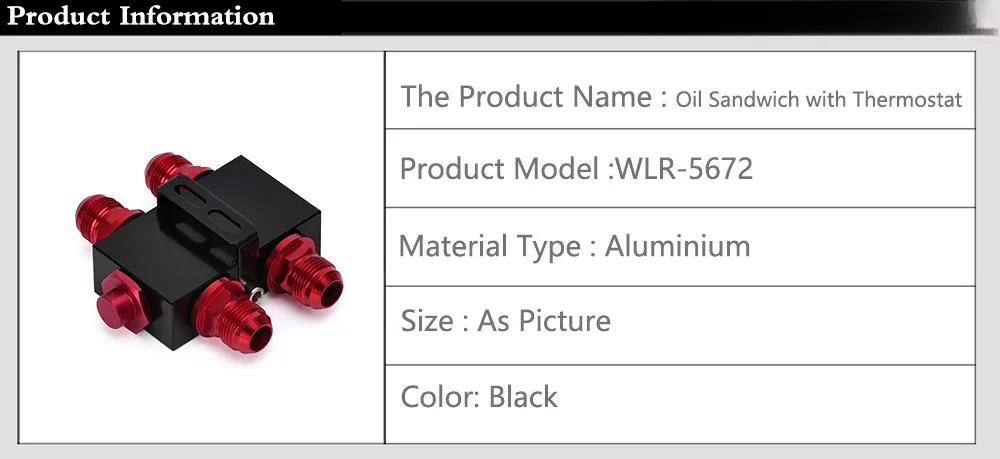 10AN Oil Cooler Thermostat Sandwich Adapter Plate with Built-in 160F 70C Thermostat for Transmission and Engine Oil Cooling