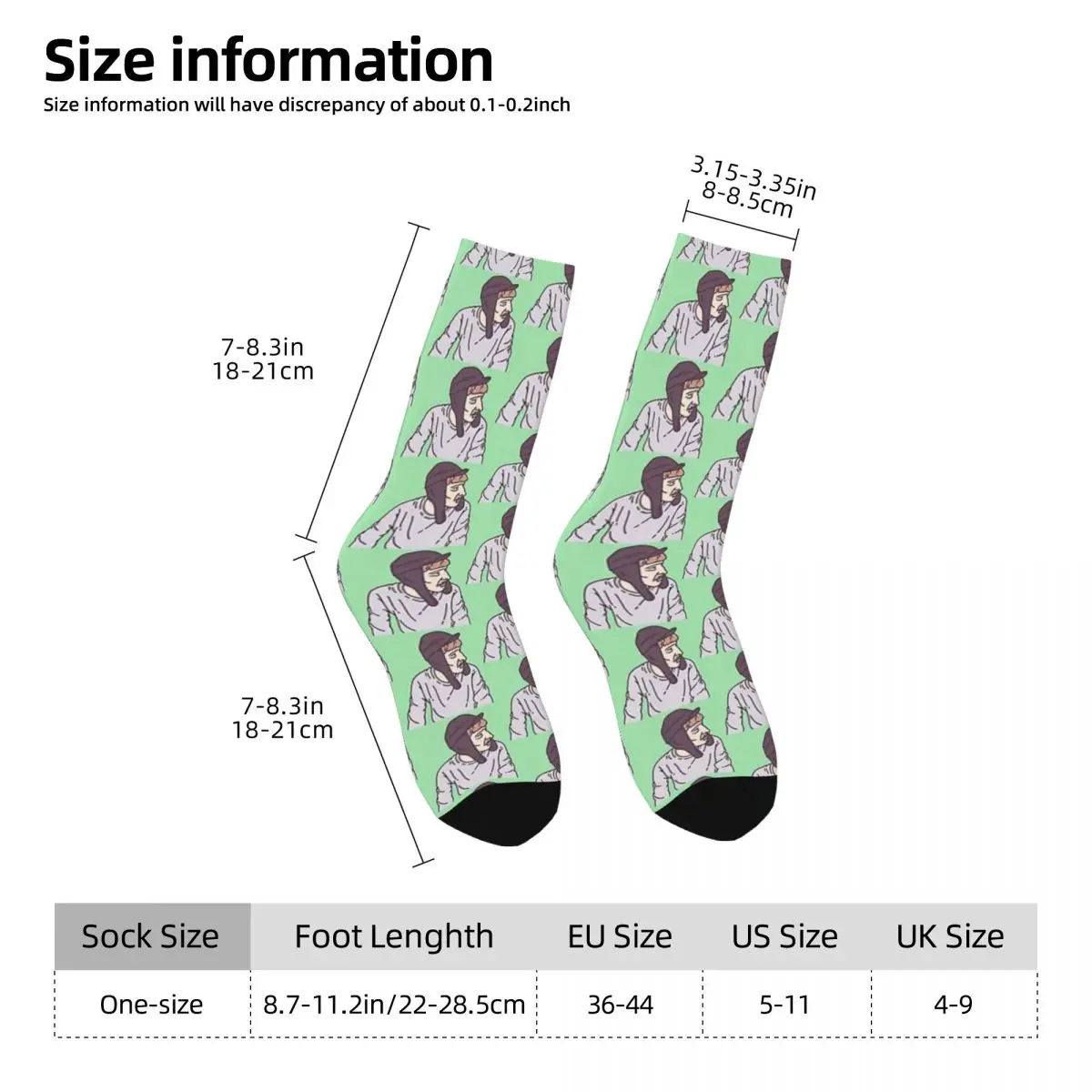 DJ Steves Art Socks Harajuku Sweat Absorbing Stockings All Season Long Socks Accessories for Unisex Gifts