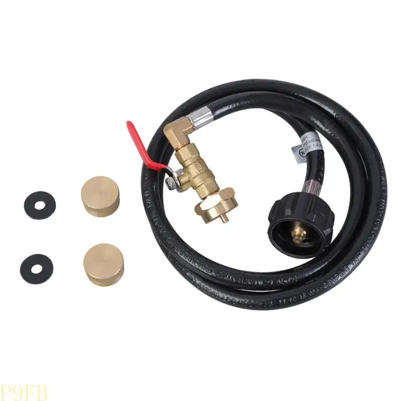 

P9FB Efficient Propanes Filler Adapter 4ft Hose Accessory for 1lb and 20lb Gas Tanks