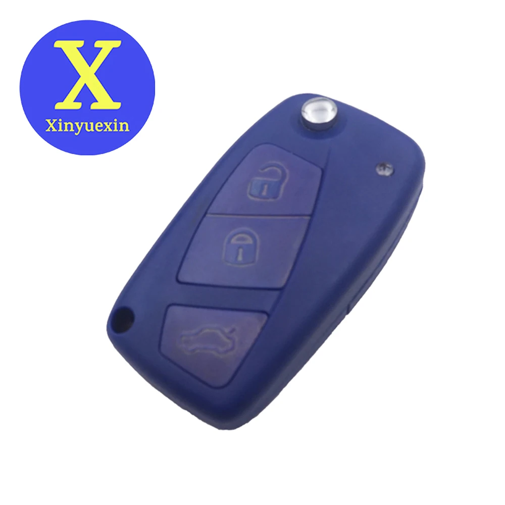 

Xinyuexin 3 Buttons Blue for FIAT /Panda /Stilo /Punto /Doblo /Grande /Bravo 500 Ducato /Minibus Remote Car Key Shell Case