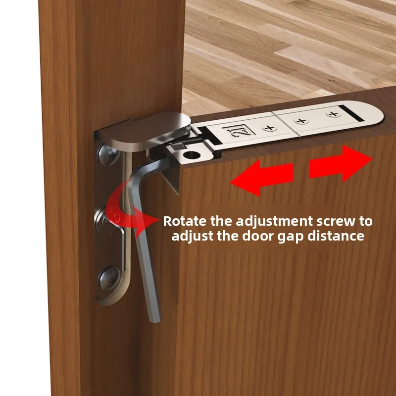 3D Adjustable Concealed Door Hinges, Heavy Duty Pivot Hinges for Invisible Wooden Swing Doors, Top & Bottom Axis Hinges