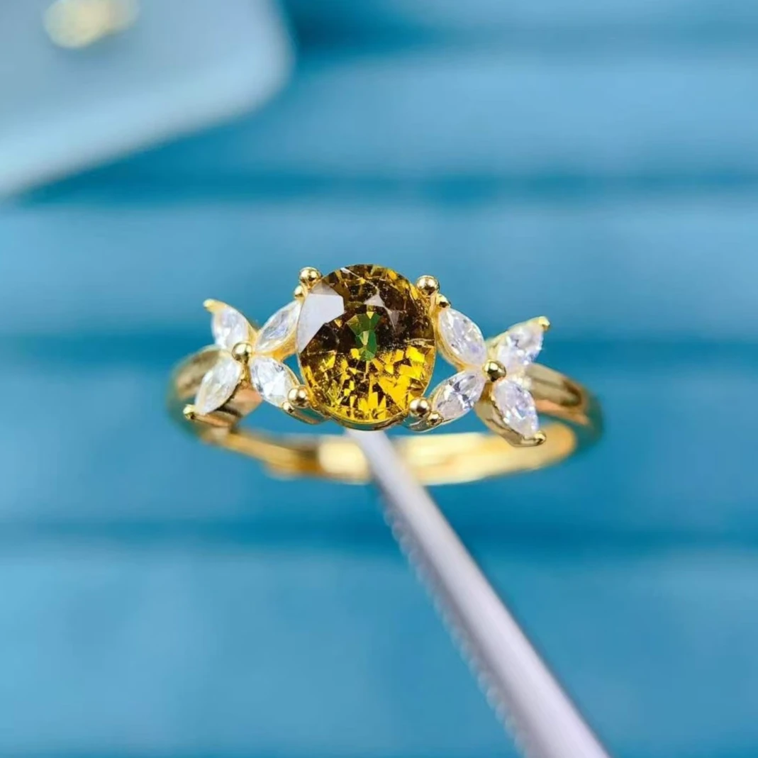 

Кольцо с натуральным турмалином и сертификатом, 5 мм*6 мм, 0,6 карата, ювелирные изделия из натурального турмалина, ювелирные изделия из цельного серебра 925 пробы, украшения с кристаллами