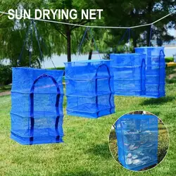 Fish Mesh Hanging Sun Drying Net Folding for Food Multi Fruit Vegetable Shrimp Meat Fishes Herbs Hanger Sun Dehydrator N8V7