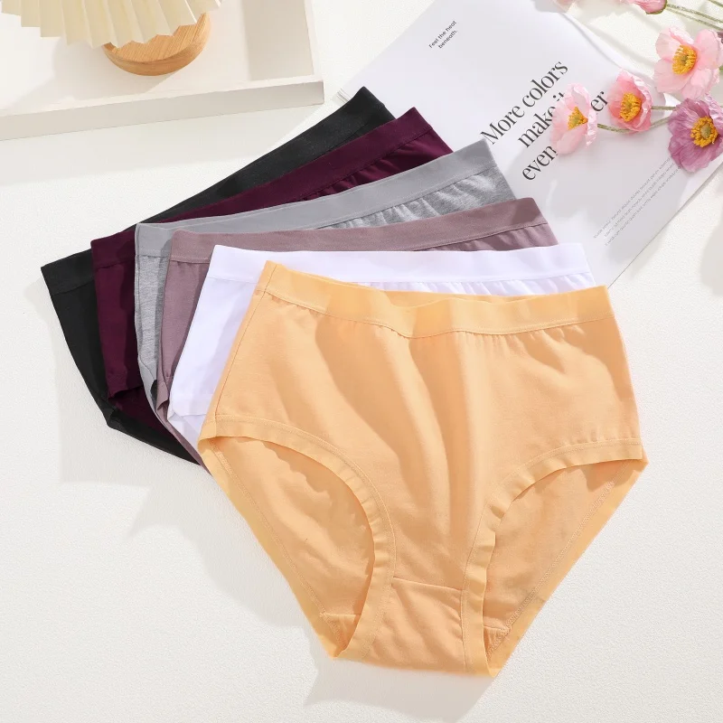 3Pcs/Set Women Cotton Briefs Seamless High Waist Breathable Underwear Female St… - Image 4
