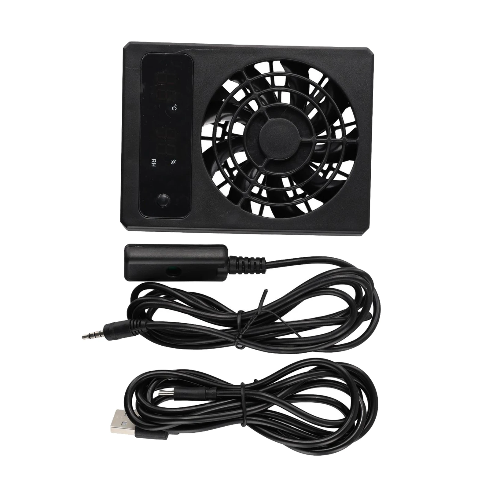 High Quality Fan Temperature Control 28dB 4.41*3.32*0.98in Black Calm Cool EASY INSTALLATION For Reptile Enclosure