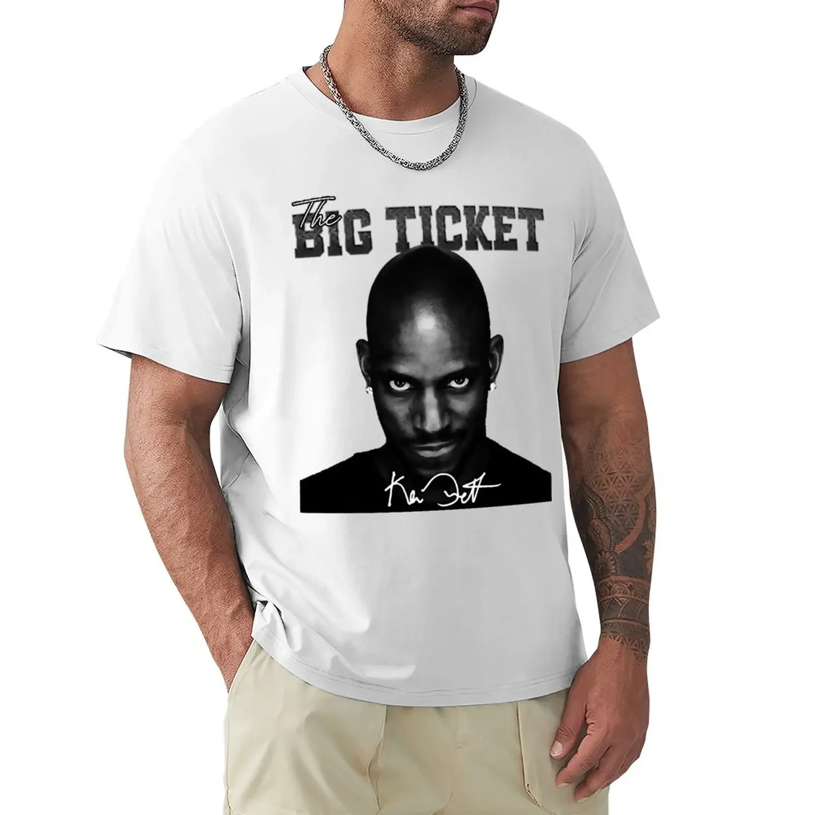 Кевин Спорт Гарнетт большой билет Баскетбол Подпись Винтаж Ретро 80-е ботинки в стиле рэп футболка Летняя мода новое поступление