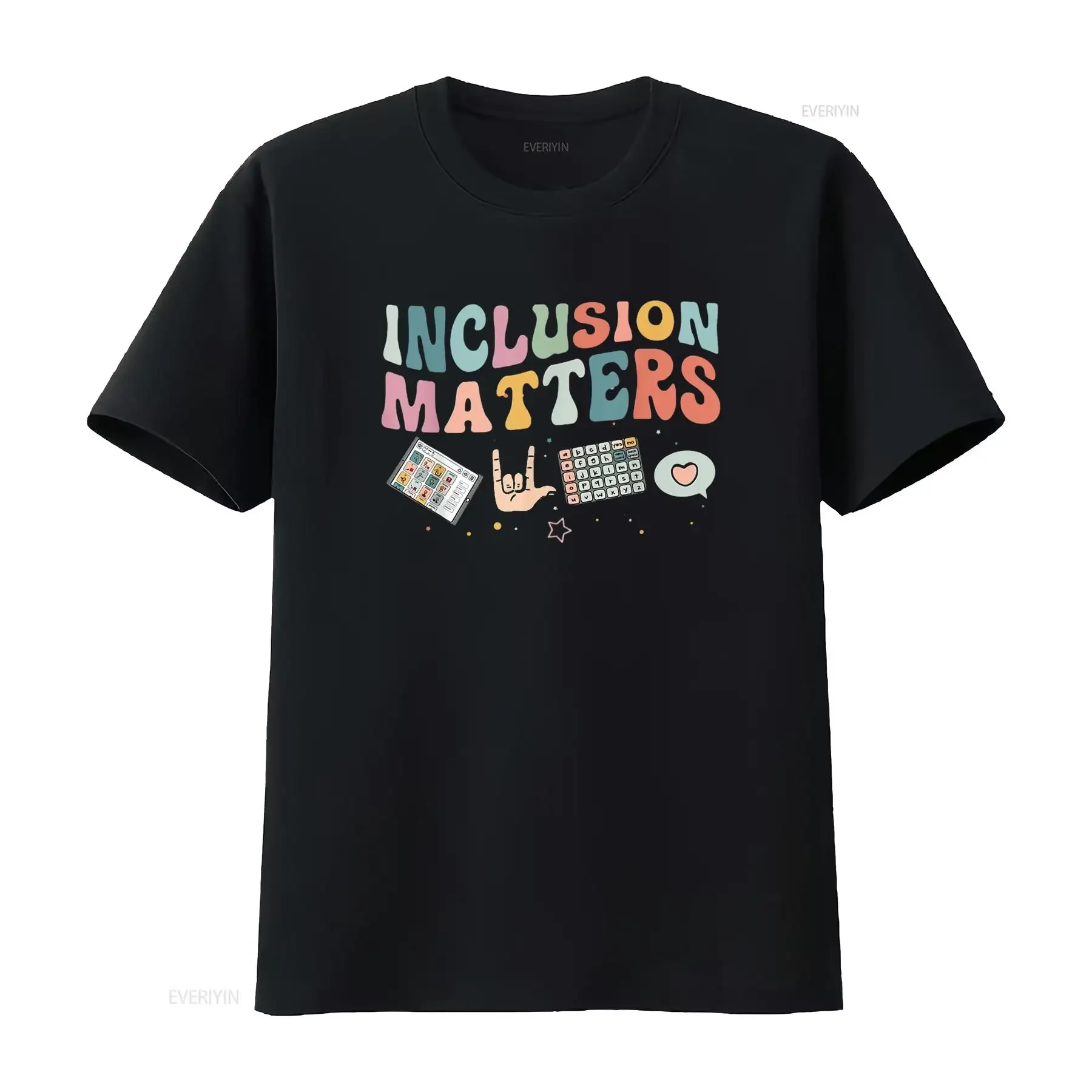Inclusion Matters Special Education Teacher Sped Autism T Shirt vintage Washed Breathable Unisex fashion designer clothes