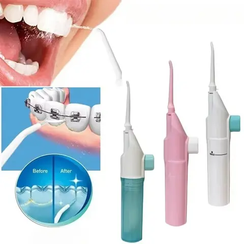 High Pressure Portable Dental Water Flosser Manual Oral Irrigator for Household Teeth Cleaning Portable Toothpick Device