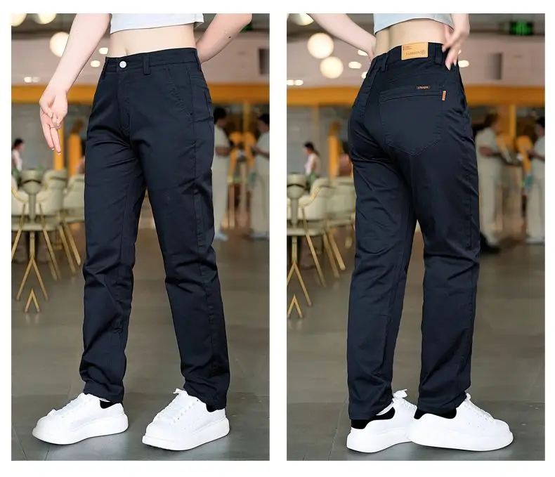 2026 Frühling Herbst Baumwoll-Herrenhose Trendige Vielseitige Elastische Leichte Business-Hose Formelle Schlanke Gerade Hose – Detail 11