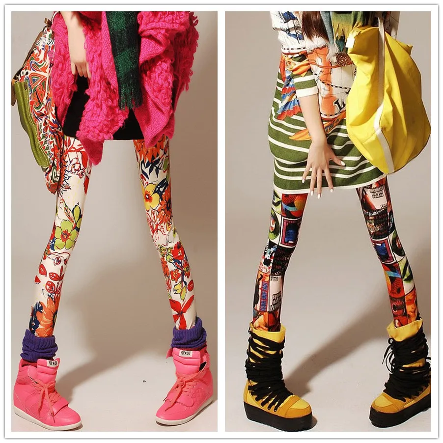 New Spring Fashion Leggings Sexy Casual Colorful Leg Warmer Fit Most Sizes Leggins Pants Trousers Women's Leggings