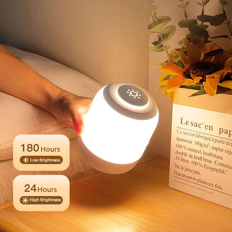 LED  Night Lights, 3 Brightness USB Rechargeable Table Lamp, Portable Bedside Light, for Bedroom,Garage,Bedroom Study Room
