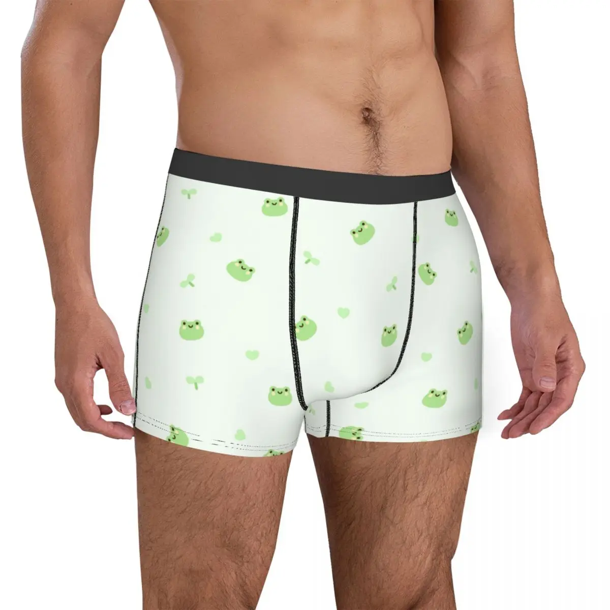 Men Frogs Pattern Underwear Frog Animal Novelty Boxer Briefs Shorts Panties Male Soft Underpants Plus Size