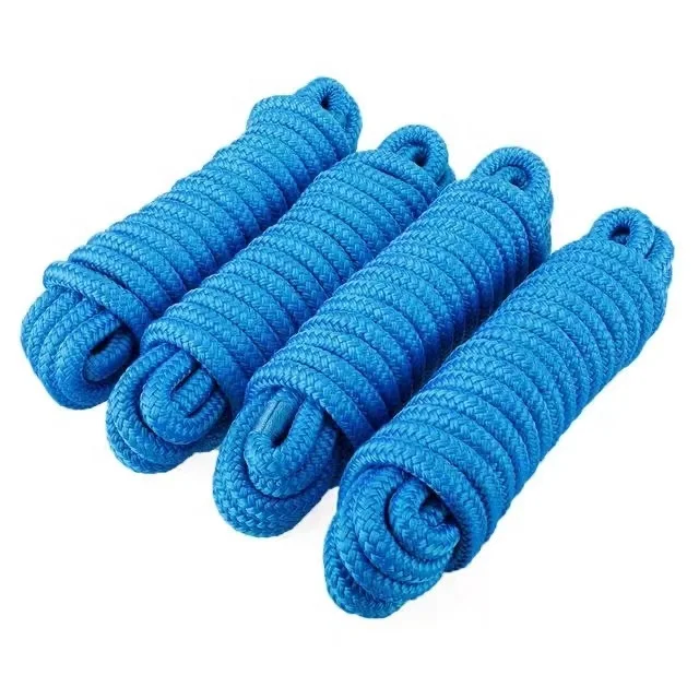 Professional Manufacturer Nylon Polyester/ PE CE Certificate Marine Boat Anchor Rope Dock Line Double Braided Rope For Marine