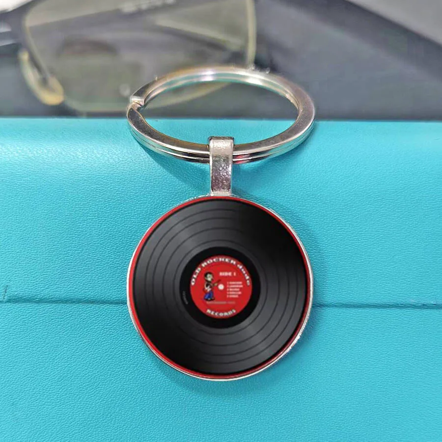 Personalized small accessories, record printing, photo pattern, keychain suitable for giving as a gift to music teachers