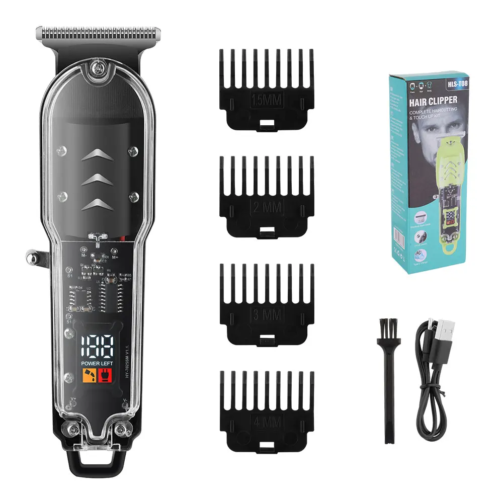 

Men's Professional Hair Clipper with DLC Blade LED Display Barber Shop Cordless Professional Hair Trimmer