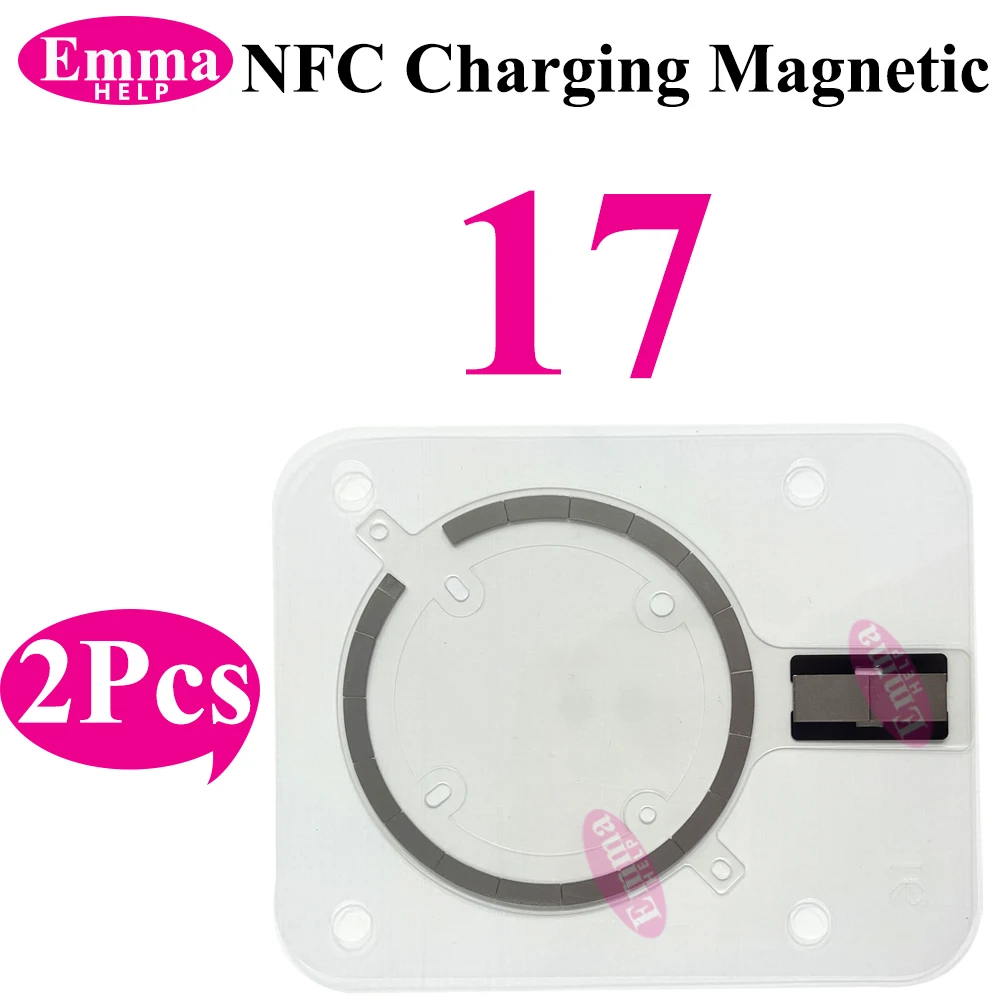2pcs Magsafe Magnetic Metal Ring For iPhone 17 16 Pro Max Plus Back Housing Glass Wireless Charging Magnet Repair